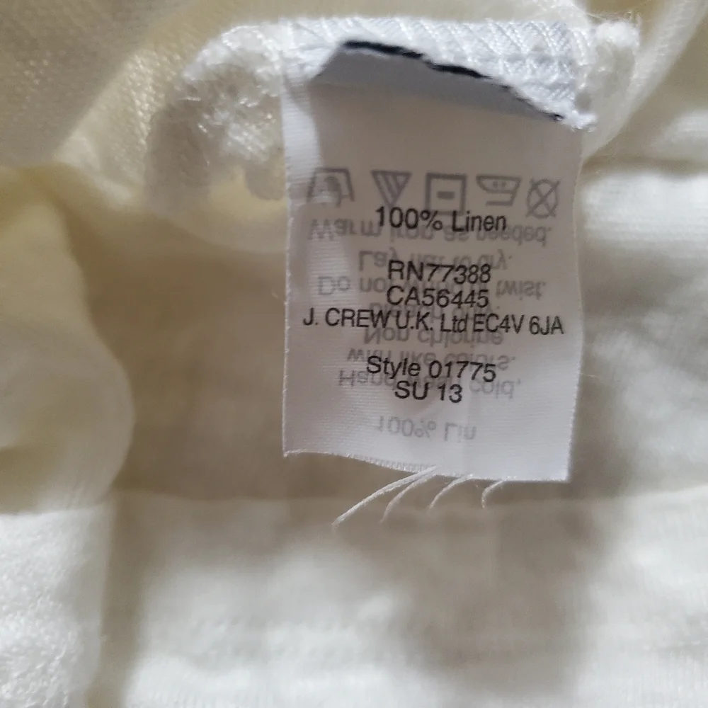 J.CREW - WHITE LINEN TOP - Picture 6 of 6